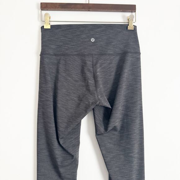 LULULEMON Wunder Under High Rise Tight Leggings Heathered Black 8 - Picture 8 of 10